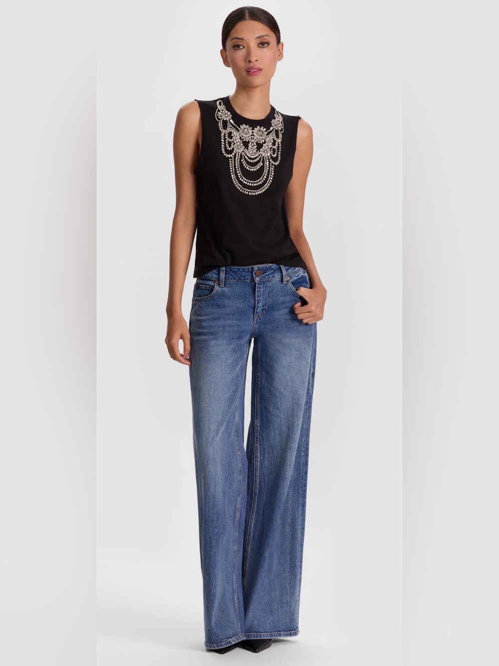 Alice + Olivia Dede Embellished Tank - Picture 2 of 11